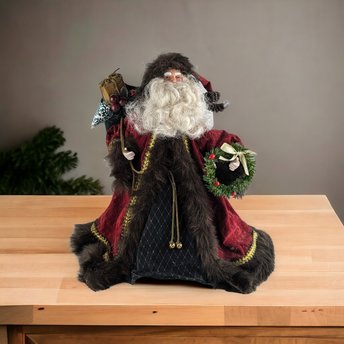 Vintage San Francisco Music Box Musical Display Santa | Holiday Decor | Collectible Christmas Figurine | Whimsical Home Accent