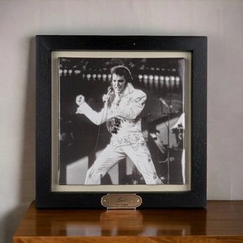 Vintage Royal Doulton Elvis Presley Wall Plaque, "Elvis Vegas", Rock and Roll Memorabilia, Music Decor, Gift for Elvis Fan