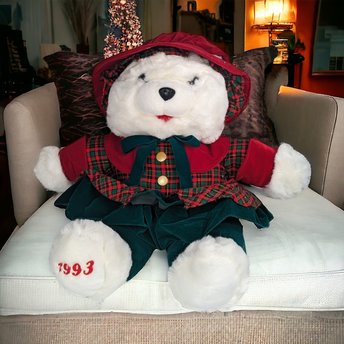 1993 Kmart Charles Dickens Holiday Plush Bear