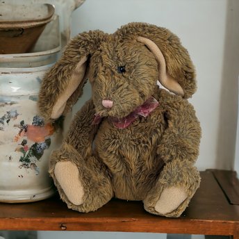 Vintage Gund Nutmeg Plush Rabbit, 10-inch Stuffed Animal, Collectible Toy, Brown Bunny Rabbit, Gift for Kids