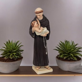 Vintage Goebel Saint Anthony with Jesus Figurine, Repaired