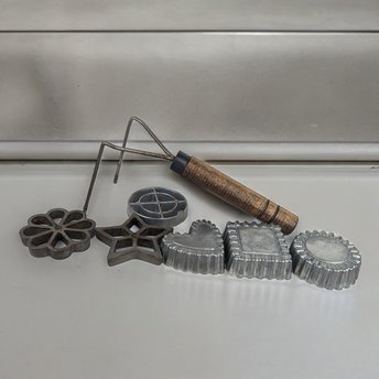 Vintage Nordic Ware Instant Cookies & Patty Shells Iron, Double Rosette and Timbale, Retro Baking