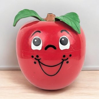 Vintage Fisher Price Happy Apple Chiming Toy