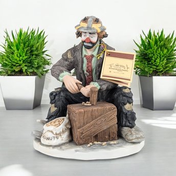 SIGNED Emmett Kelly Jr. Peanut Butter Figurine, Limited Edition, Clown Collectible, Vintage 1984