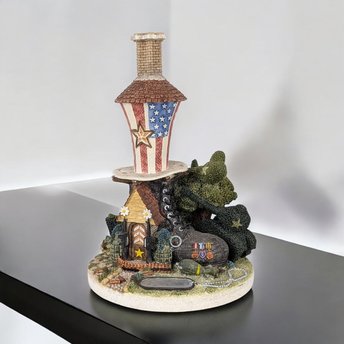 Vintage 1995 The Shoemaker's Dream "Uncle Sam's Boot" Village House | 7.5" Tall | Americana Decor | Patriotic Gift