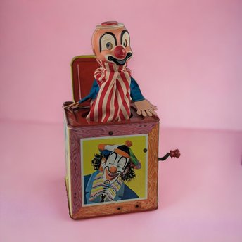 Vintage 1961 Mattel Clown Jack in the Box,  Collectible Toy,  Vintage Toy,  Repair Project,  Parts