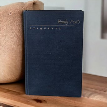 1965 Emily Post's Etiquette, The Blue Book of Social Usage, Hardcover, Vintage Etiquette Guide, Revised Edition