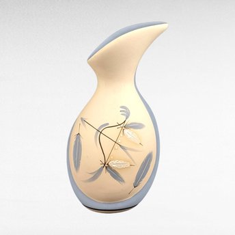 Desert Pueblo Pottery Vase | Blue Feather Design | Hand Painted Ceramic Vase | Southwestern Decor