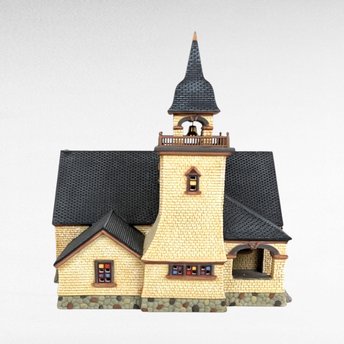 1998 Dept 56 "Chapel on the Hill" | Seasons Bay | Lighted House | Porcelain Church