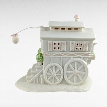 1995 Dept 56 Snowbunnies "My Woodland Wagon" | Springtime Stories | Lighted Figurine