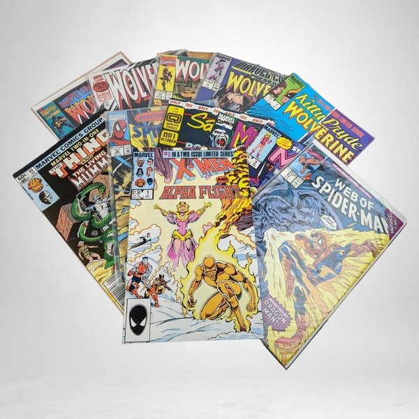 Vintage Comic Book Lot | Marvel Comics | Wolverine | X-Men | Kitty Pryde | 1980s Comics