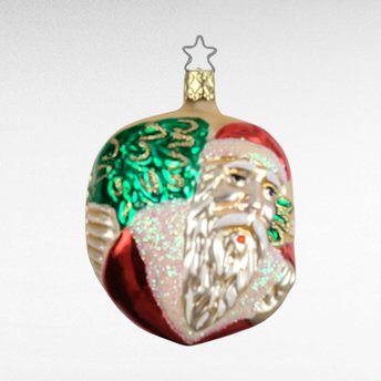 Vintage Old World Santa Blown Glass Ornament.