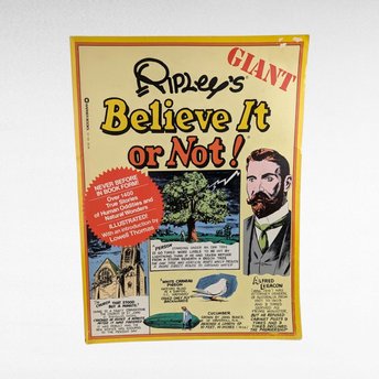 Vintage 1976 Ripley's Believe It Or Not! Giant Softcover Book | Illustrated | Oddities & Wonders |  Lowell Thomas Introduction