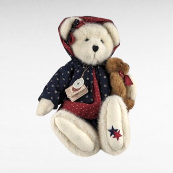 Vintage Boyds Bears Starr B. Bearyproud with Sparkle | Plush Bear with Cub | Collectible Bear | Patriotic Bear