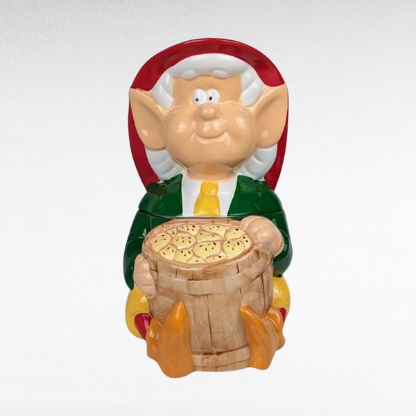 Vintage Ernie the Keebler Elf Ceramic Cookie Jar.