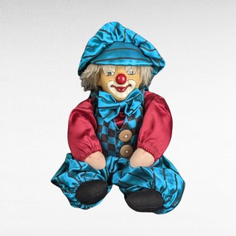Vintage German Clown Doll | Collectible | Unique Decor | Gift for Doll Collector