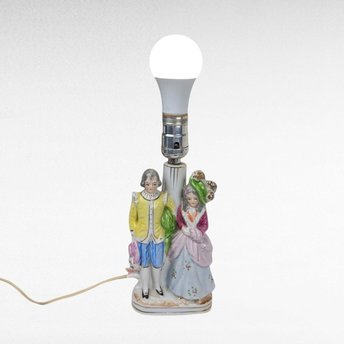 Vintage Ceramic Couple Lamp | Made in Japan | Romantic Figurine Lamp | Mid-Century Lighting | Unique Table Lamp