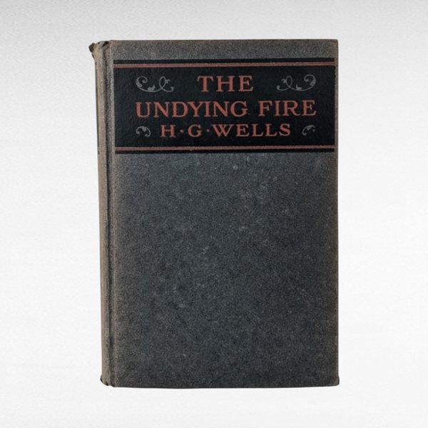 1919 H.G. Wells The Undying Fire, First Edition, Hardcover Book, Antique Book, Science Fiction, Social Commentary
