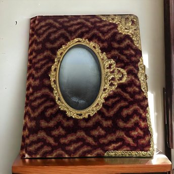 Antique Velvet Photo Album | Victorian Photo Album | Ornate Photo Album | Antique Photos Included