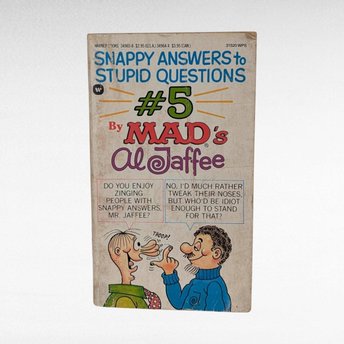 Vintage Mad Magazine, Snappy Answers to Stupid Questions #5, Al Jaffee, Humor Book, Paperback, 1984, Collectible Book, Gag Gift