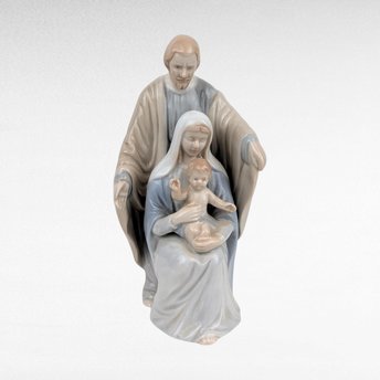 Vintage Roman Porcelain Holy Family Figurine, Religious Home Decor, 5.5" Tall