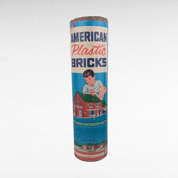Vintage American Plastic Bricks by Halsam Products - Construction Toy - Incomplete Set