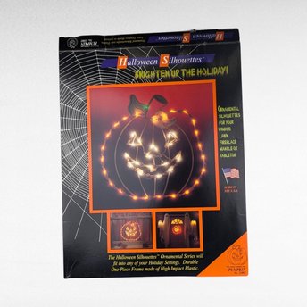 Vintage Halloween Jack O'Lantern Light - Silhouette Light - Pumpkin Decoration - Indoor/Outdoor Halloween Decor