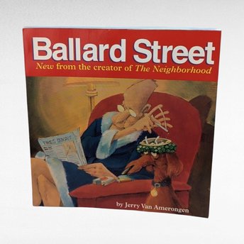 Signed Ballard Street Book 1998, Jerry Van Amerongen Cartoon Book, Humorous Gift, Vintage Comic Book