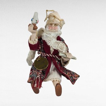 Vintage 1984 Kurt Adler Scrooge Christmas Ornament - 8" A Christmas Carol - Victorian Santa - Large Hanging Ornament