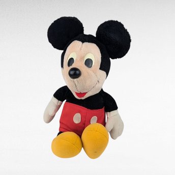 Vintage Hasbro Softies Mickey Mouse Plush, 15" Stuffed Toy, Collectible Disneyana, 1990s