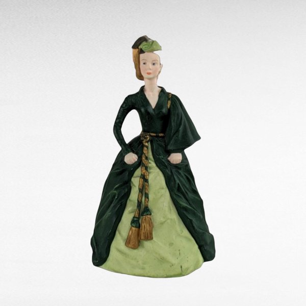 1992 Dave Grossman "Gone with the Wind" Scarlett O'Hara Figurine - Green Gown -  8 1/2 Inches Tall