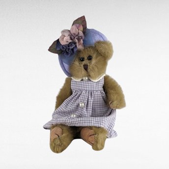 Bearington Collection Abby Bear, Lavender Dress, Plush Teddy Bear, 11" Bear, Collectible Bear, Gift for Girl, Nursery Decor