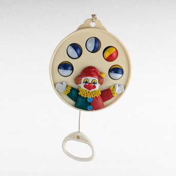 Vintage Clown Musical Pull Toy, Baby Toy, Toddler Toy, Clown Toy, Musical Toy, Developmental Toy