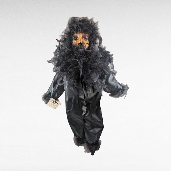 Crawfords Collectibles Miss Kitty Cat Doll | 27" Musical Plush Doll | Vintage Cat Collectible | Gothic Decor