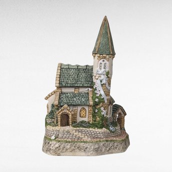 1994 David Winter Celebration Chapel, Collectible Village House, English Cottage, Wedding Gift