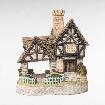 1993 David Winter The Church & Vestry Cottage, Collectible English Village, Miniature House, Gift for Collectors