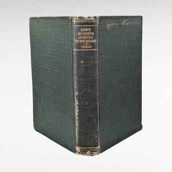 Antique Eight Hundred Leagues on the Amazon, Jules Verne Hardcover, Classic Adventure Novel, Collectible Book, Gift for Verne Fan