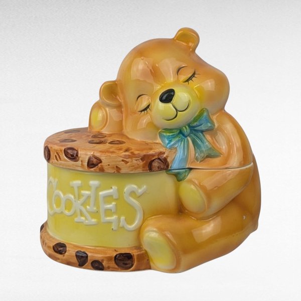Vintage Willits Designs Bear with Honey Pot Musical Cookie Jar | Collectible Cookie Jar | Kitchen Decor | Unique Gift