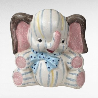 Vintage Napco Ceramic Elephant Planter | Nursery Decor | Baby Shower Gift | Retro Planter | Elephant Lover