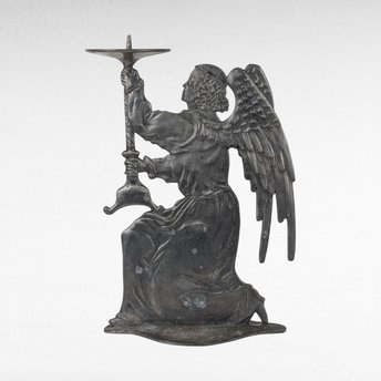 Vintage Pewter Angel Candle Holder, Kneeling Angel Figurine, Religious Decor, Candle Holder, Home Decor, Vintage Home Accent, Unique Gift