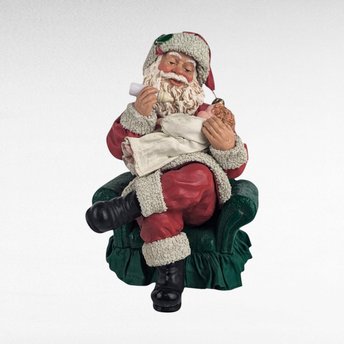 Vintage Clothique Possible Dreams Santa Feeding Baby Musical Figure, Collectible Santa, Holiday Decor, Christmas Gift, Musical Santa
