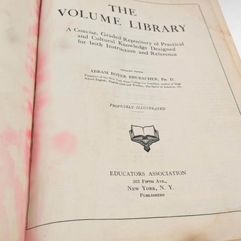 1925 The Volume Library, Abram Boyer Brubacher, Vintage Encyclopedia, Educational Reference Book, Gift for Student, Teacher, Historian