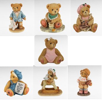 Vintage Cherished Teddies Figurines Lot, 1990s-2000s Collectible Bears, Enesco Figurines, Gift for Collector, Nursery Decor