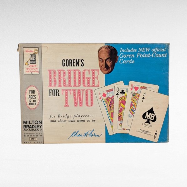 1964 Goren's Bridge for Two Game, Milton Bradley, Vintage Card Game, Complete with Instructions, Collectible Board Game