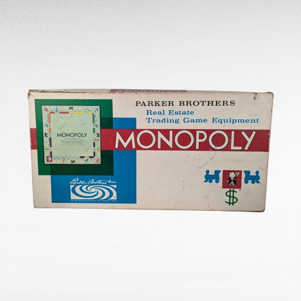 1961 Parker Brothers Monopoly Game, Vintage Board Game, Complete with Instructions, Family Game Night, Collectible Board Game