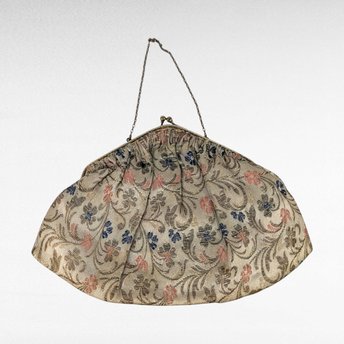 Vintage Floral Carpet Bag, Small Handbag with Mirror, Tapestry Purse, Victorian Style Bag, Gift for Her