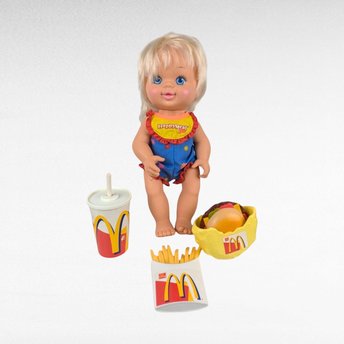 Vintage Happy Meal Girl Doll with Accessories | McDonald's Toy | 90s Nostalgia | Playful Gift for Collectors