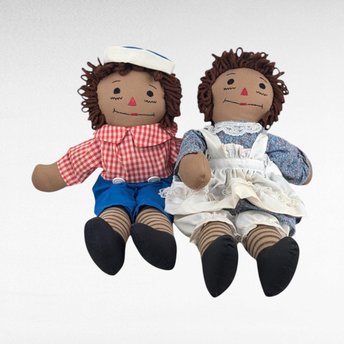 Vintage Raggedy Ann and Andy Dolls - Classic Rag Dolls - Collectible Dolls - Children's Toys - Nostalgic Gift