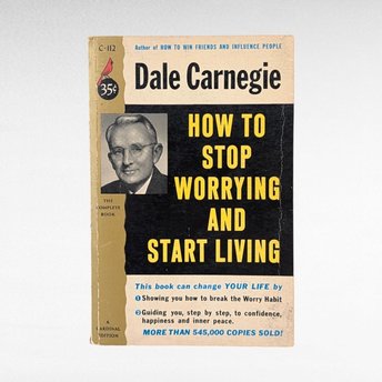 Vintage Dale Carnegie How to Stop Worrying and Start Living, Self-Help Book, Pocket Edition, Stress Management, Personal Development, 1950s