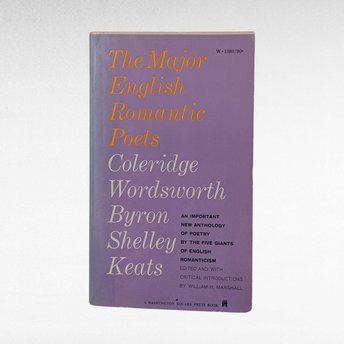 1963 Major English Romantic Poets Anthology, Coleridge, Wordsworth, Byron, Shelley, Keats, Vintage Poetry Book, Literary Gift